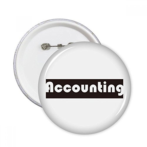 Badge rond noir comptable au bureau, le lot de 5 boutons pour veste