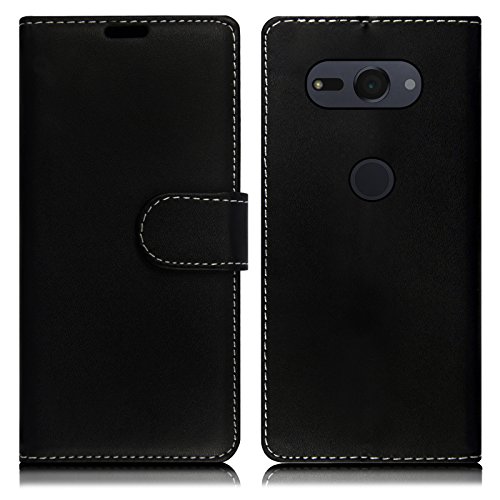 Image of Case For Sony Xperia XZ2 Compact Slim Leather Wallet Flip Phone Cover with Cards Slots/Magnetic/Kick Stand, Black