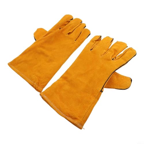 Gants de soudage en cuir de vache de qualité professionnelle offrant une protection optimale contre la flamme et la chaleur