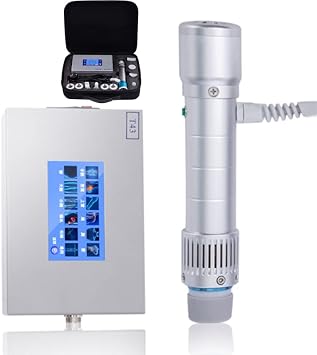 Portable Touching Screen T43 Electromagnetic Shock Wave Therapy Machine Pain Relief Body Relax Massager, White, 200x145x65mm