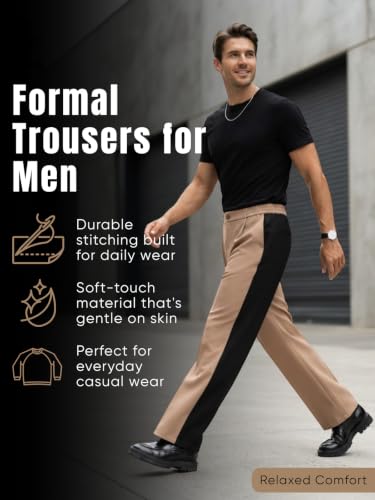Image of GRECIILOOKS Men's Stretchable Track Pants | Comfortable & Stylish Trousers for Men | Formal & Casual Pant for Man | Breathable Summer Pant with Elastic Button Closure & Korean Style Travel With Pocket