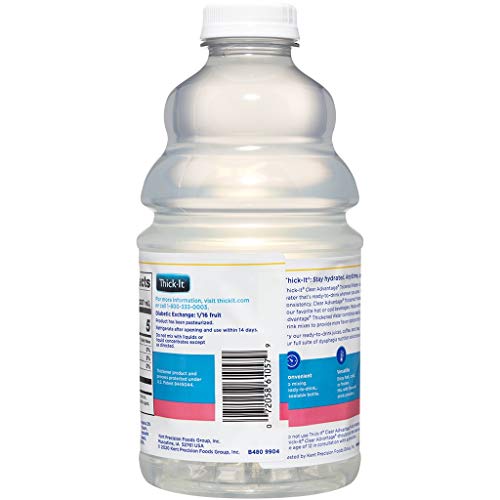 Thick-It Clear Advantage Thickened Water - Nectar Consistency, 46 oz Bottle (Pack of 4)