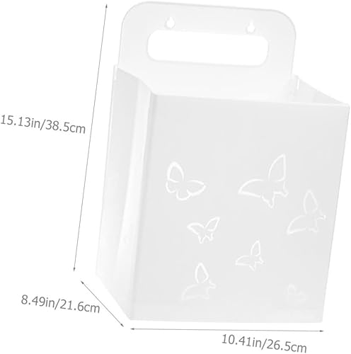 Miniatura 5 de Zerodeko Organizador de ropa de montaje de 2 piezas cesta de pared blanca cesta para el hogar tela colgante plegable organización clasificadora