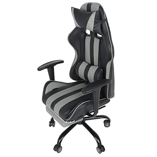 Computerstoel Slijtvaste Draaibare gamestoel IJzeren stoel met lendenkussen Voetsteun Hoofdsteun voor tieners… - Image 3