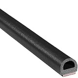 TRIM-LOK - X125BT-25 Trim-Lok D-Shaped Rubber Seal (Thick Base) – .53” Height.75” Width, 25’ Length
