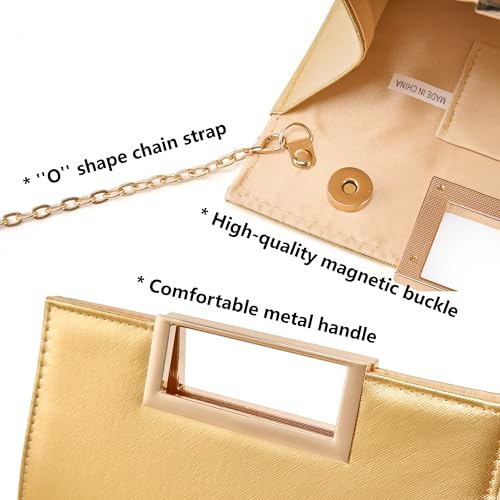 Image of Gurina Evening Clutch Purses for Women Formal Party Clutch Bags Cocktail Prom Fashion PU Leather Shoulder Handbags