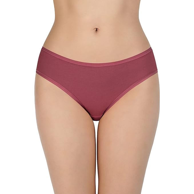 Image of LOURYN KOULYN Solid Low Rise Cotton Bikini Panty Pack(Pack of 3)