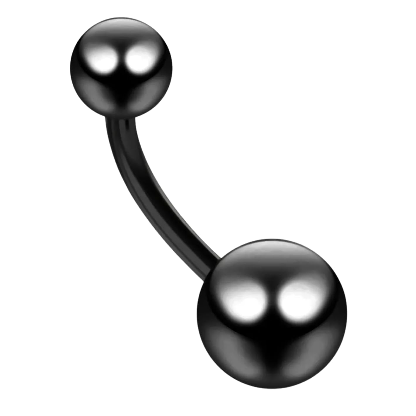 Anodized 316L Surgical Steel 14G (1.6mm) Navel Belly Bar with Ball – 10mm Bar Length-image-25