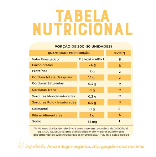 OKOSHI - Torrada de Arroz Integral Orgânico - Bolacha de arroz, Snacks Fit de Baixa Caloria - Vegano