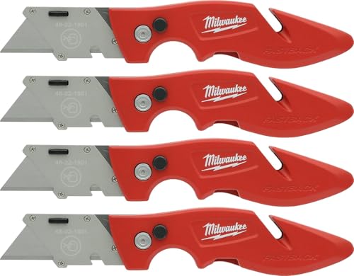 Milwaukee 48-22-1901 Fastback Press and Flip Utility Knife with Belt Clip and Onboard Wire Stripping (Set of 4) - image 1