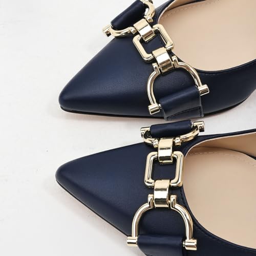 Image of Women's Closed Toe High Heels Dress Pointed Toe Wedding Pump Shoes Prom Bridal Work Office Pumps for Women
