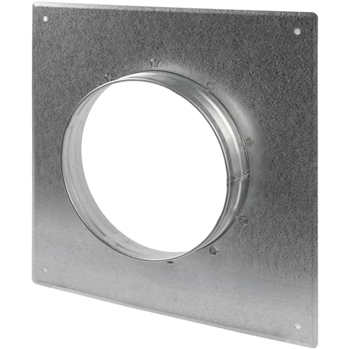 Image of Duct Connector Flange - 6 Inch Ducting - Galvanized Steel - Straight or Flex Pipe Flange for Heating, Cooling, Air Ventilation Systems