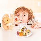 GWHOLE 300 sztuk torebek celofanowych małych 7 x 10 cm przezroczyste na wypieki słodycze