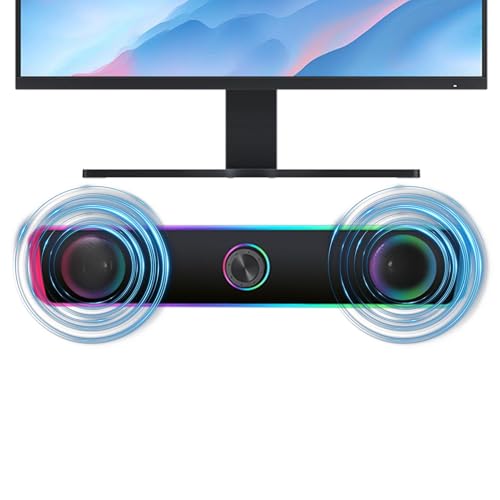 卓上スピーカー、ポータブル有線スピーカー、3.5mmオーディオジャック小型サウンドバー、有線コンピュータスピーカー、持ち運びが簡単、ノートパソコン、タブレット、電話、コンピューターの楽しみを拡張。