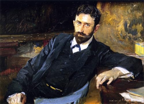 Affiche toile Joaquin Sorolla portrait élégant pour votre décoration murale de salon