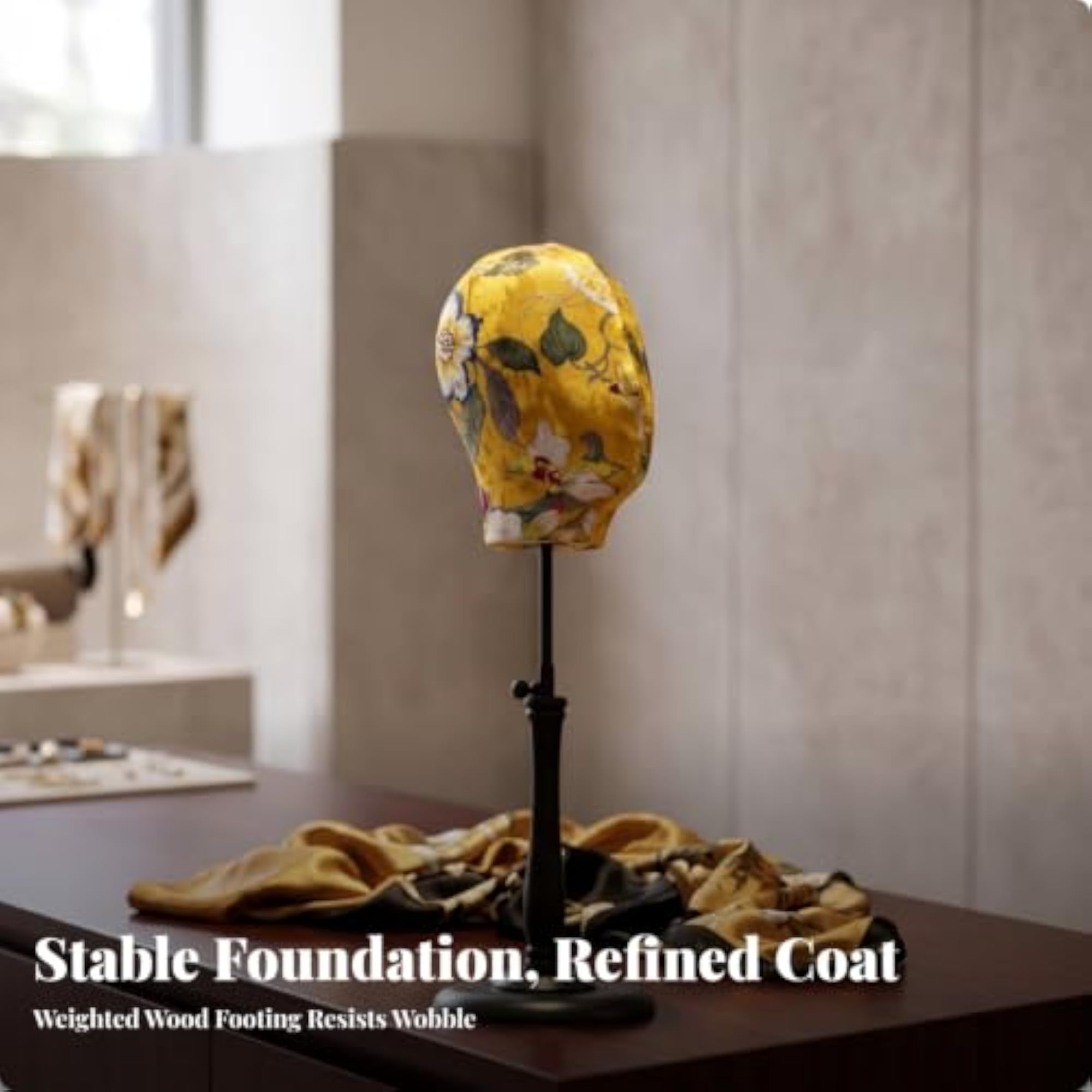 Adjustable Professional Cloth Head Display Stand for Hairpieces