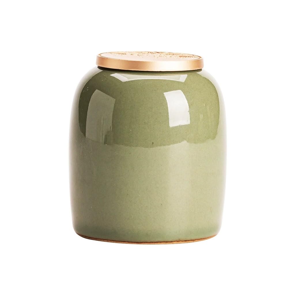 ENGENDER Tea Storage Jar Ceramic Tea Cans For Home Kitchen Small Sealed Storage