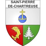 Saint-Pierre-de-Chartreuse 38 ville Stickers blason autocollant adhésif - Taille : 8 cm