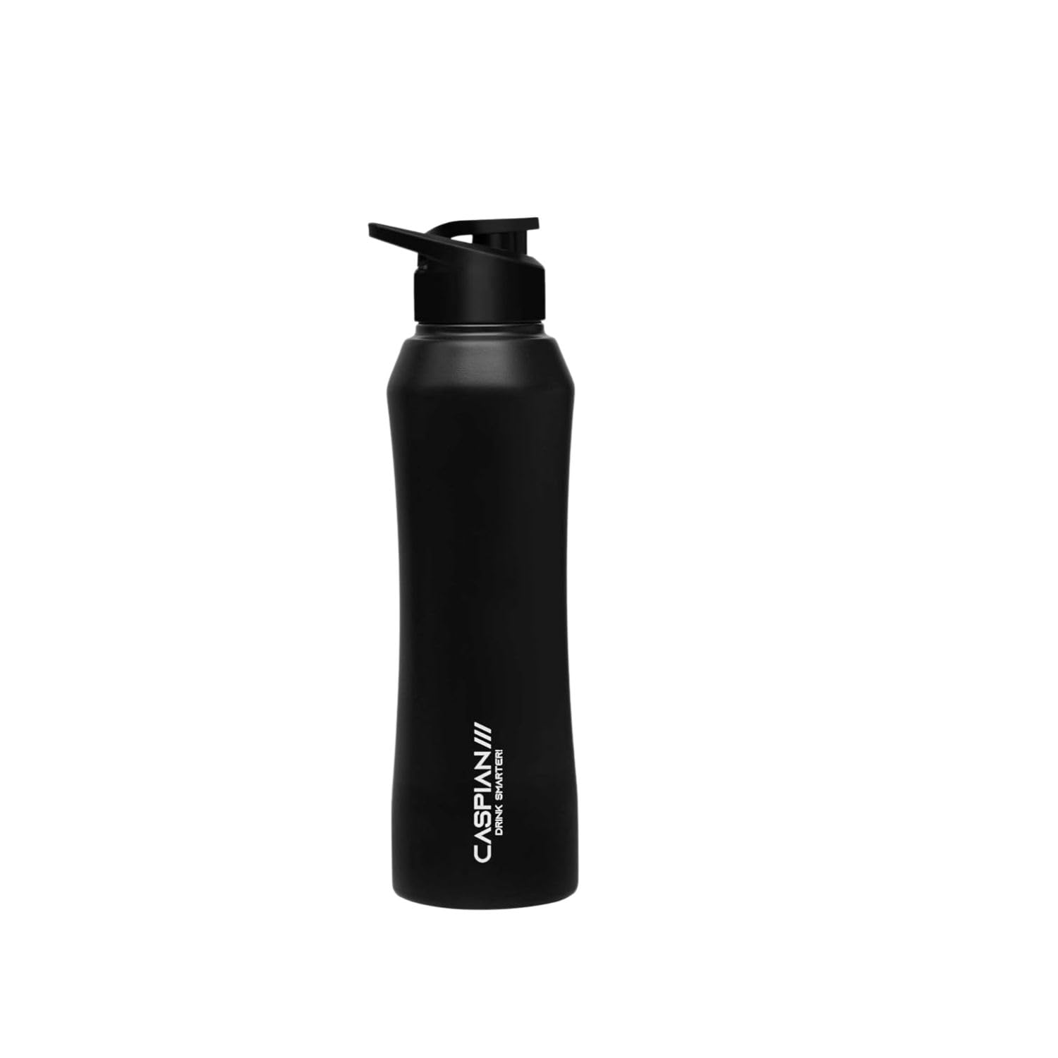 CASPIAN /// Trek Stainless Steel Sipper Water Bottle 750 ml for School, Office, Home, Gym - Ideal for Adults, Men, Women, Kids, Boys, Girls - 1000 ml Leakproof, Rust free, Eco-Friendly 700 +, Black