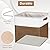 Bagnizer 13x13 Cube Storage Bins, Collapsible Fabric Storage Box, 4 Pack Closet Baskets with Handles for Organizing, Shelf, Toys, Clothes, Home, Office, Nursery (Brown&White)