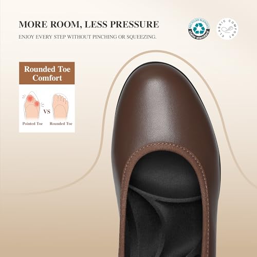 Image of DREAM PAIRS Women's Chunky Round Toe Dress Shoes