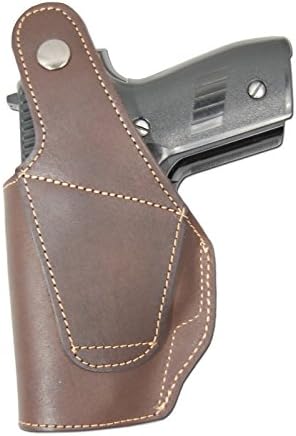 Barsony New Brown Leather OWB Belt Loop Holster for Astra A70 A75 Right
