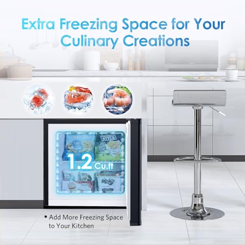 image for FREE VILLAGE Upright Freezer - 1.2 Cu.ft Small Upright Freezer with 5