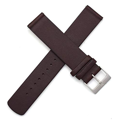 20mm Interchangeable Genuine Leather Watch Strap Replacement for Skagen (deep Brown)