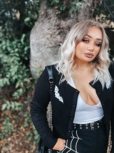 Ro Rox Marya Cardigan Gothic Bat Embroidery Goth Knit Knitted Long Sleeve4