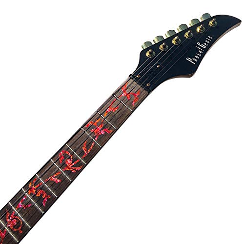 Inlay Sticker Fret Markers for Guitars - Tree Of Life - Abalone Red - Thumbnail 2
