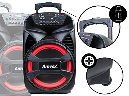 Caixa de Som Amplificada Amvox ACA 480 Viper II - 480W RMS, Bluetooth, Equalizador, Rádio FM, USB