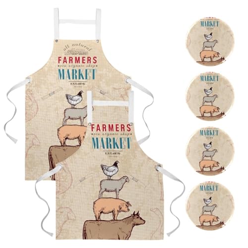 Tablier pour cuisine et pâtisserie multicolore idéal pour le nettoyage
