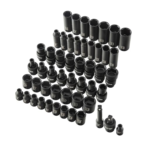 Image of SUNEX TOOLS 3351, 3 /8 Inch Drive Impact Socket Set, 51-Piece, Metric, 7mm - 22mm, Standard /Deep / Universal, Cr-Mo Steel, Radius Corner Design, Heavy Duty Storage Case, Meets ANSI Standards