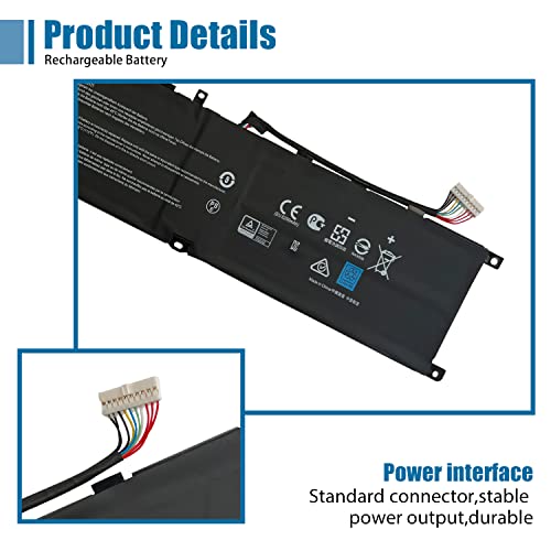 Image of BTY-M6M Laptop Battery Replacement for MSI Creator 15 A10SD A10SDT A10SE A10SET A10SEV A10SF A10SFT A10SGS 10TLT 10TM 10TMT 11UK 11UM 11UMT, WE76 11UK 11UM Series 4ICP8 /35 /142.