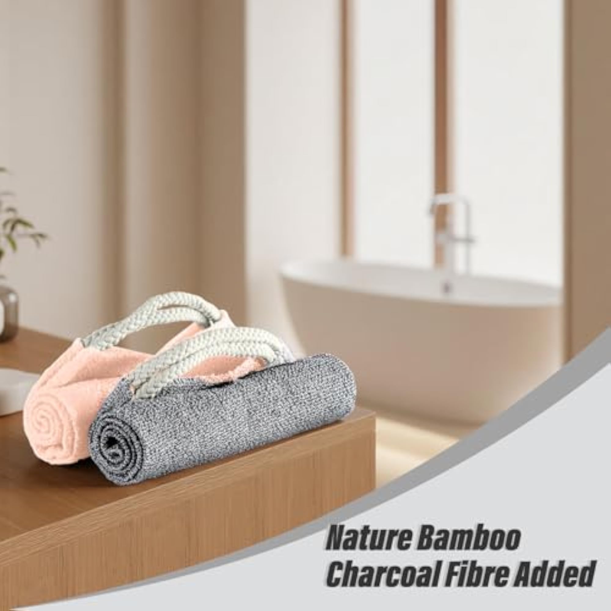Exfoliating Back Scrubber with Handles for Deep Cleansing