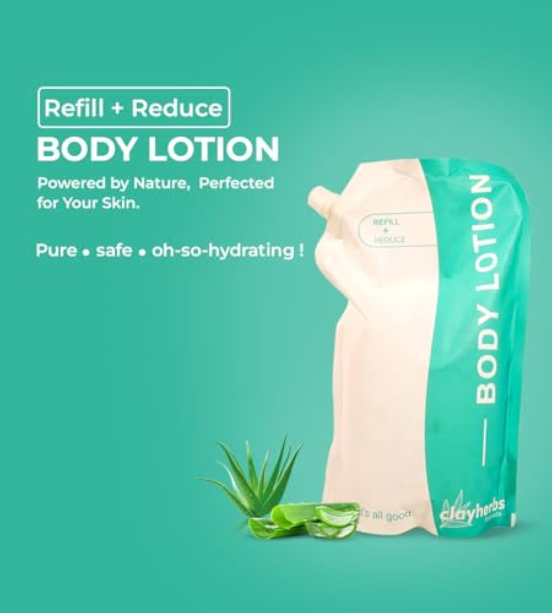 1LTR Refill Pouch Body Lotion, Deep Nourish Moisturizer