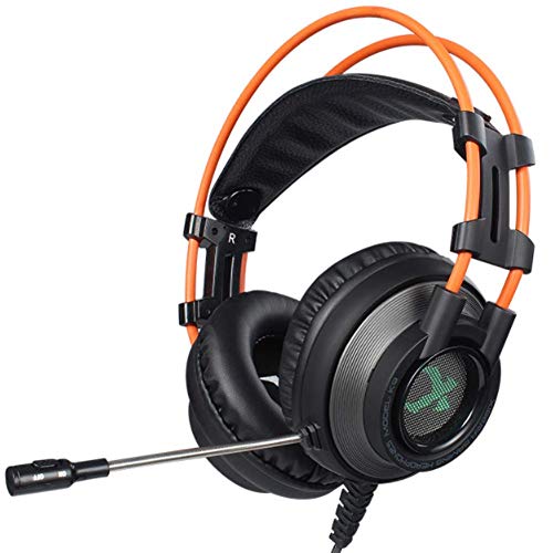Qiutianchen Auricular for Juegos, con conexión de Cable del micrófono Auricular for...
