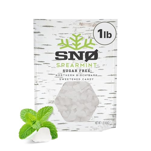 Spearmint KETO Xylitol Candy Chips - SN 1LB Bag - Sugar-Free Candy With Only 2 Ingredients | Low Carbs, Diabetic-Friendly, Non-GMO, Vegan, GF & Kosher | Purest candy in the world!