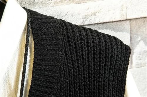 Men's Solid Color V-Neck Knit Sweater Vest Sleeveless Pullover Waistcoat Basic Classic Top4