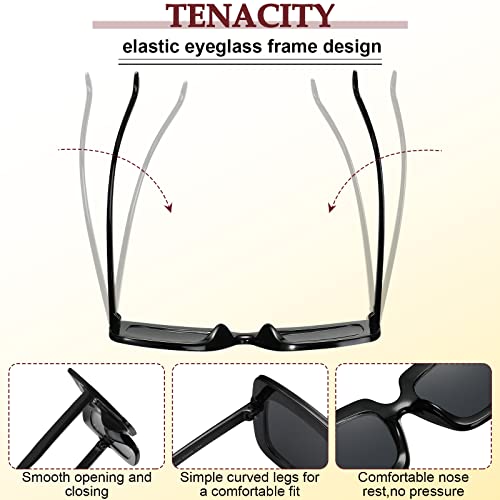 Weewooday 24 Pairs Crystal Oversize Sunglasses Square Diamond Glitter Sparkly Sunglasses Retro Thick Frame Rhinestone Square Bling 60,70's Disco Accessories for Women Men2