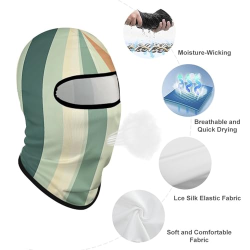 Balaclava para hombres Balaclava Ski Retro a rayas Máscara facial de invierno Cubierta facial para ciclismo miniatura 3