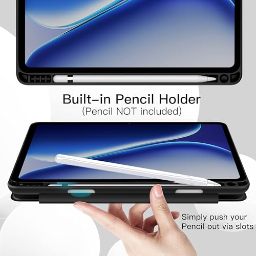 Image of TGK Flip Cover for OnePlus Pad Go 2 12.1 inch Smart Tablet Case Trifold Stand with Pencil Holder (Black)