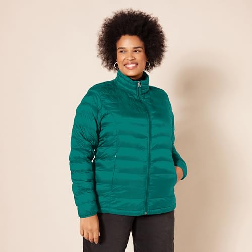 Image of Amazon Essentials Women's Lightweight Long-Sleeve Water-Resistant Packable Puffer Jacket (Available in Plus Size)