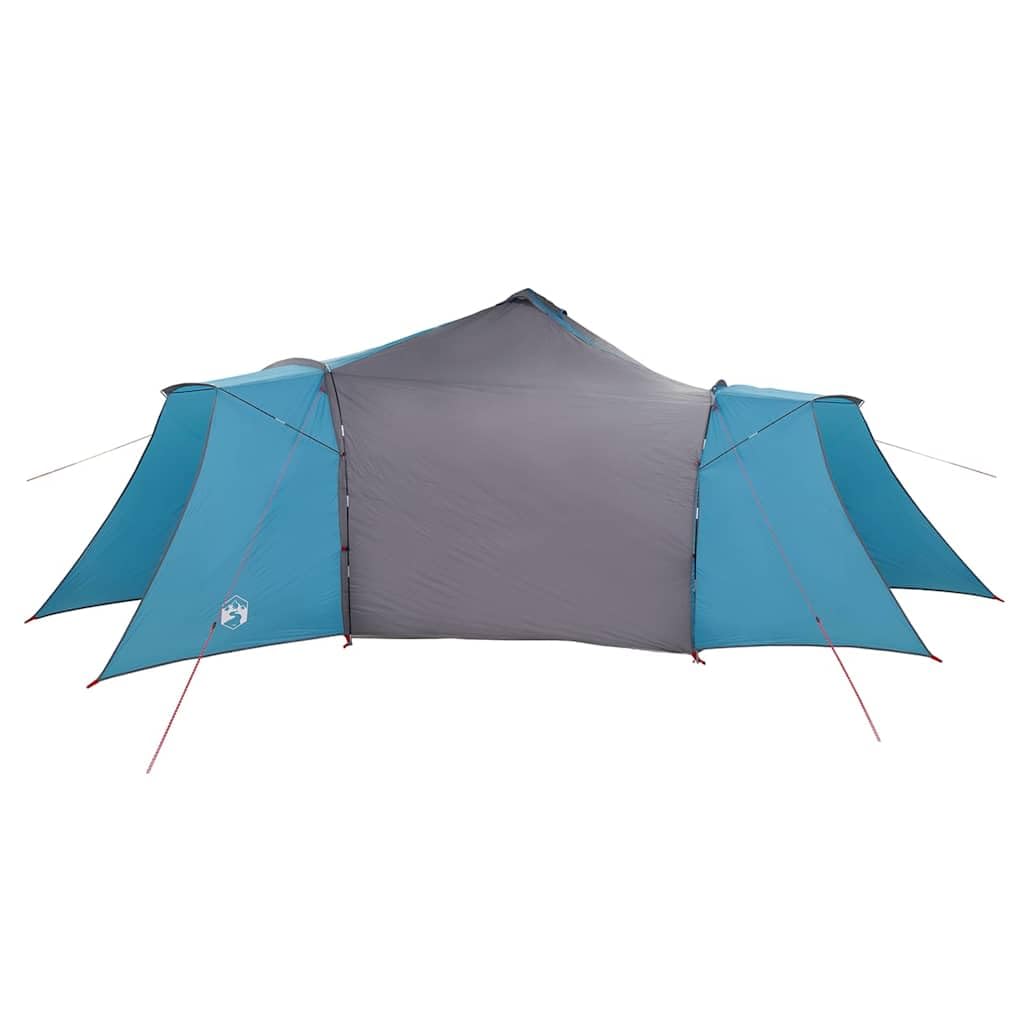 Family Namiot Tipi, zielony, 492 x 492 x 275 cm – wiatroszczelna tafta z 4 drzwiami, bramą E i hakiem do zawieszenia na kemping