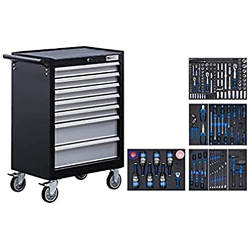 BGS 6069 | Werkstattwagen | 7 Schubladen | mit 227 Werkzeugen, schwarz