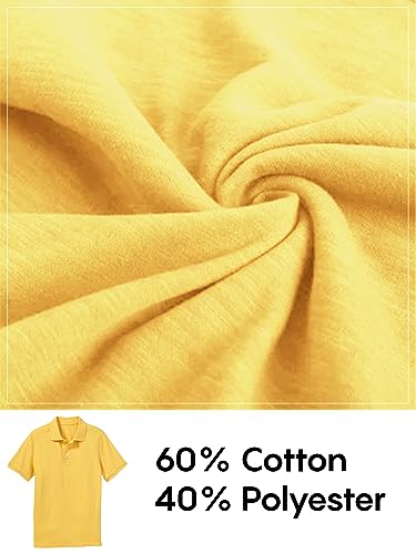 Image of Galaxy by Harvic Polo Shirt for Boys - 5 Pack School Uniform for Boys, Tagless Cotton Blend - Soft Comfortable Everyday Wear