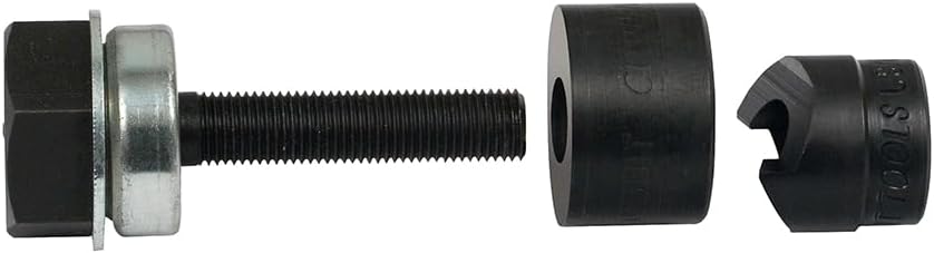 Klein Tools 53728SEN Optimized Design 10-Guage Mild Steel Knockout Punch Set with Black finish, 1/2-Inch