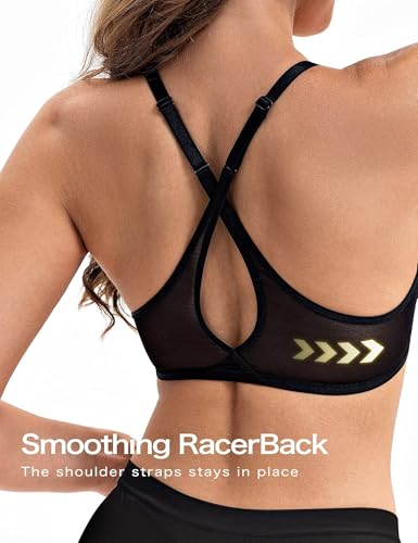 Deyllo Women's Front Closure Sexy See-Through Underwire Bra Sheer Unlined Racerback Bra for Everyday3