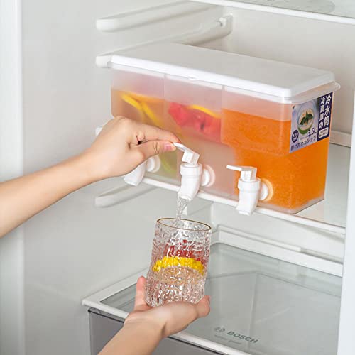 冷たい飲み物のバケツ 3.5L/3グリッド 冷水筒 冷蔵庫ポット