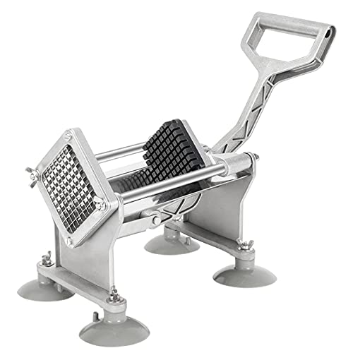 Nc Vertical French Fries Machine With Four 3/8" & 1/4" & 1/2" Flower Blades & 4Pcs Suction Cups & 2Pcs Expansion Bolts Silver & Black #TOP4